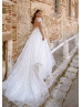 Cap Sleeve Beaded Ivory Lace Wedding Dress